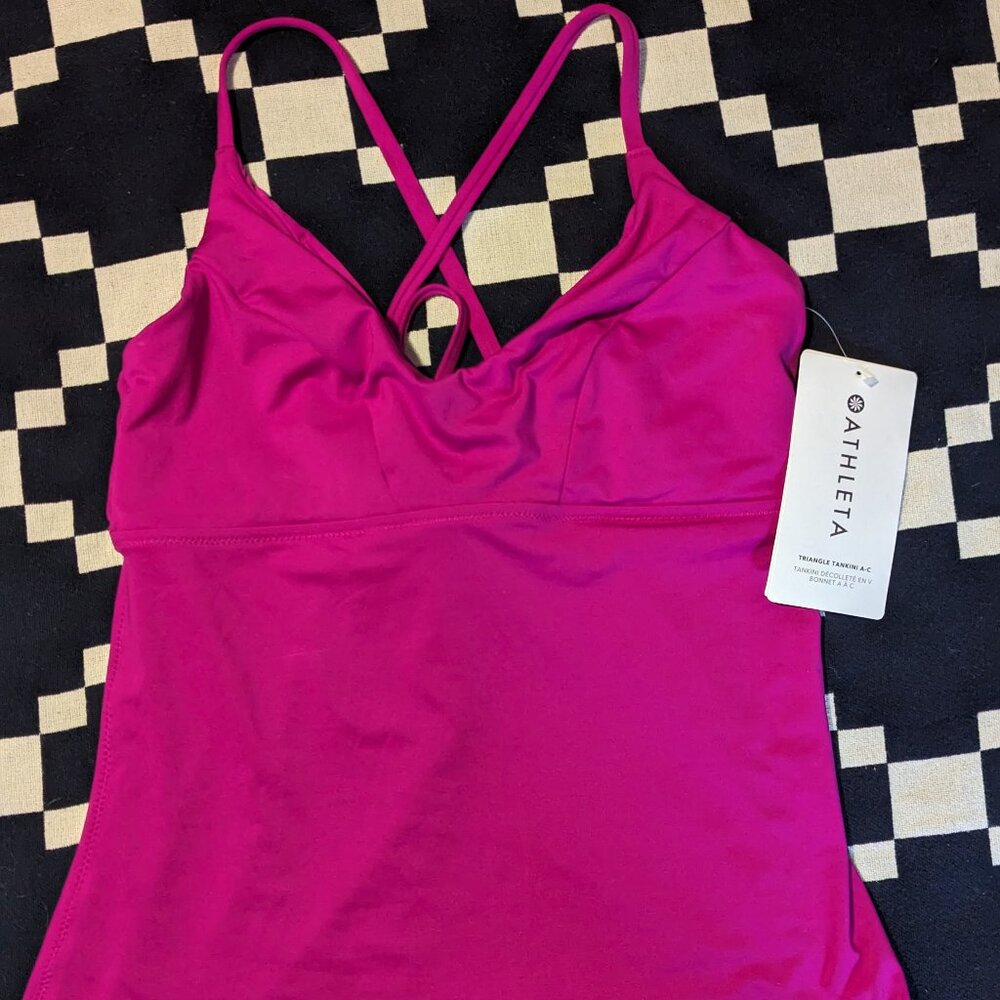 Athleta Triangle Tankini A-C // NWT // Electric Fuchsia Medium